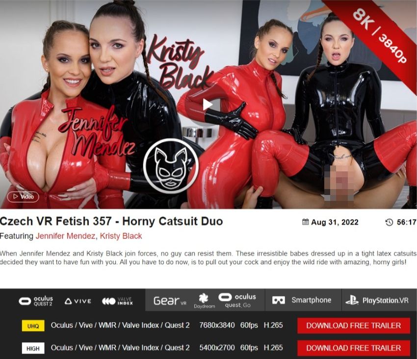 Horny Catsuit Duo【VRフェチ】Czech VR Fetish